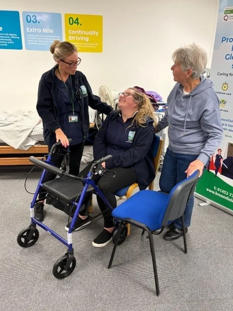 emma, charlotte and sue from broomfield care