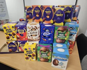 100 easter eggs at Broomfield care