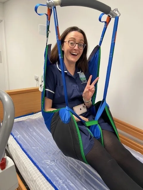 jess using the hoist 
